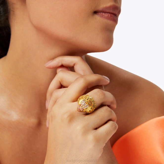 Kurt Geiger mujer anillo con águila pavimentada de Londres 2LPR542 | accesorios oro